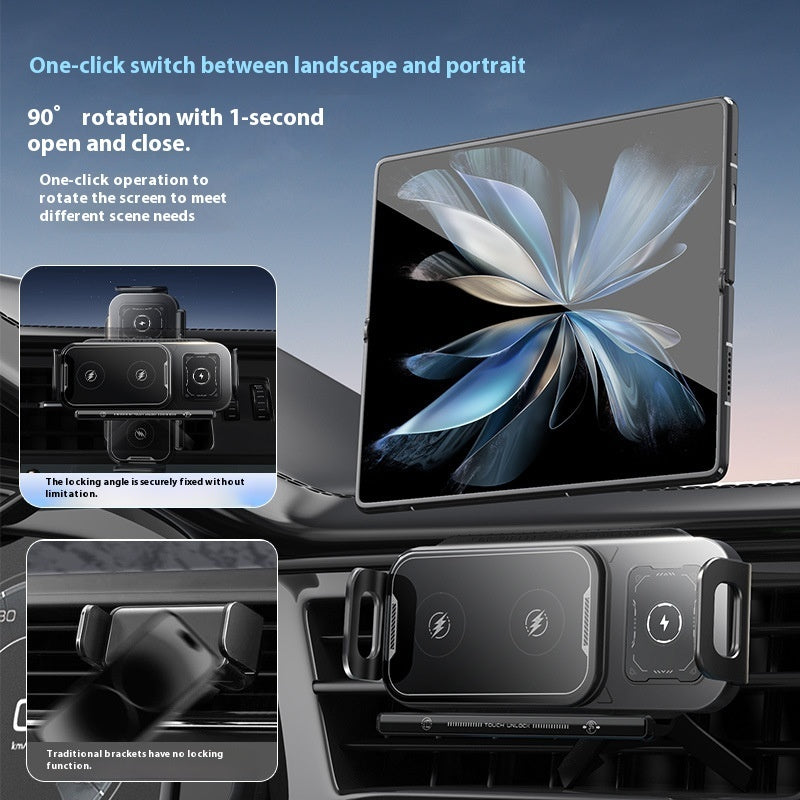 Folding Screen Mobile Phone Car Support Wireless Charger